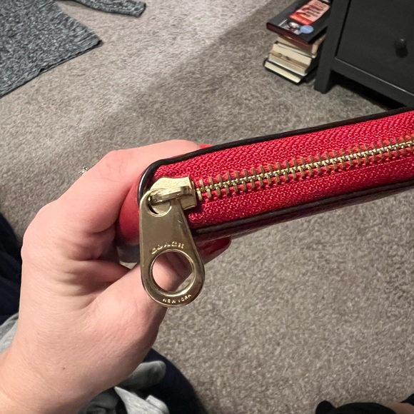 Coach Red Leather Wallet - Picture 6 of 7